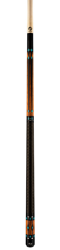 Viking OV0800 Ovation Series Ebony with Bubinga and Turquoise Inlays Play Cue