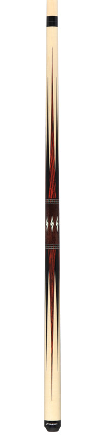 Players Maple with Black and Cocobolo Points Wrapless Graphic Series Pool Cue - G4149 4