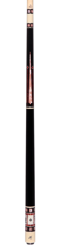 Meucci Casino Series Pool Cue - BMC Casino 9 Black/Pink with Pro Shaft