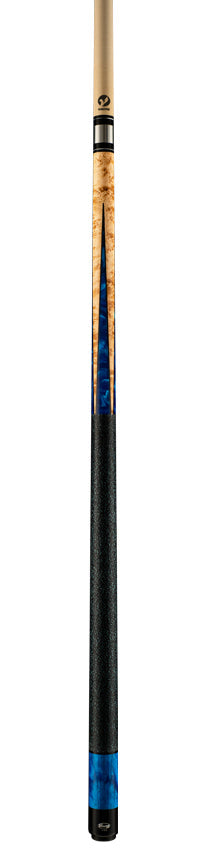 Viking HL0304 Helix Series Play Cue - Khaki Stained Bridseye Maple with Black and Blue Premium Pearl 4