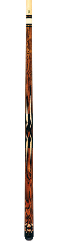 McDermott H1351 H-Series No Wrap Pool Cue - Bocote with Maple/Bocote/Black Urethane Points