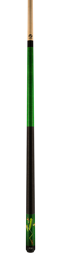 Viking DE0203 De-Cues Series Play Cue - Emerald Stained Northwood Maple with Tree Hugger Frog 4