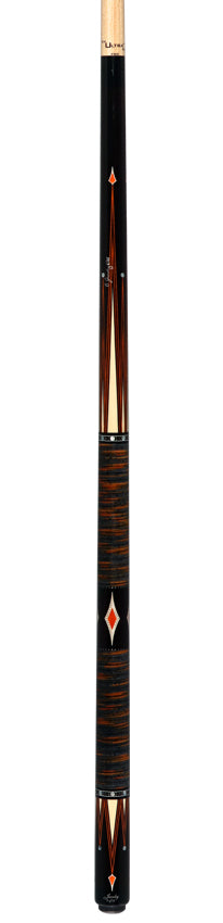 Jacoby Custom Orange Raven Pool Cue with Stacked Leather Wrap - 0917-52SWOR 6