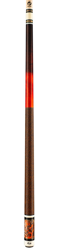 Viking SS1225B SmartShops Series Cue of the Month - Electric Orange and Crimson Stained Maple with Afterburn Surge Pearl Sleeve