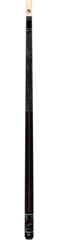 Viking TW0211 Twilight Series Play Cue - Smoke-Stained Curly Maple with Crimson Storm Premium Pearl