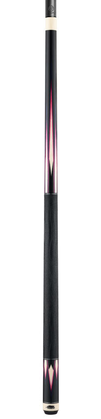Predator Truesplice 16 Ebony Forearm with Purple and Pink Veneers Pool Cue with Lizard Wrap - Radial 4