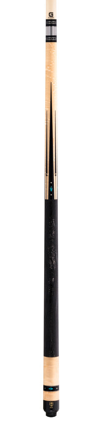 McDermott G433 G Series Pool Cue - Birdseye Maple with Black Urethane Points and Lizard Leather Wrap