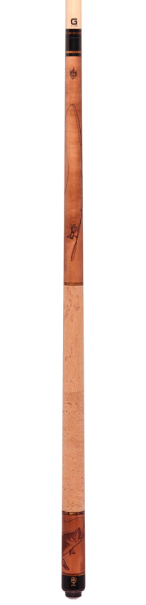 McDermott G439 G Series Pool Cue - Michigan Maple with Wildfire 3D Fishing and Cork Wrap