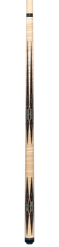 Pechauer Limited Edition Birdseye Maple with Brownheart Points and Abalone Inlays Pool Cue - PL37 6