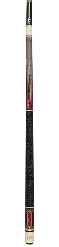Meucci Century Series 2020GYPKBKWHC Pool Cue - Gray - Pink - Black/White Wrap with Carbon Shaft