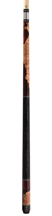 McDermott H1450 H-Series Pool Cue - Vampire Night ShokWood with Black Lizard Leather Wrap