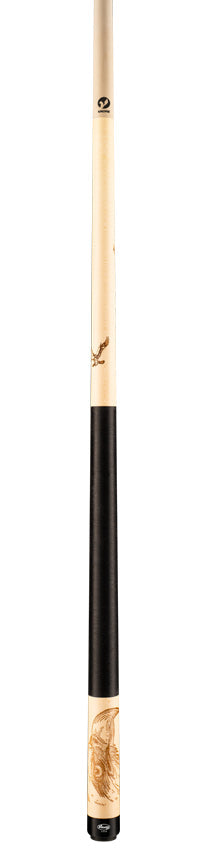 Viking DE0400 Impero Series Play Cue - Khaki-Stained Maple with Fire Branded Eagle