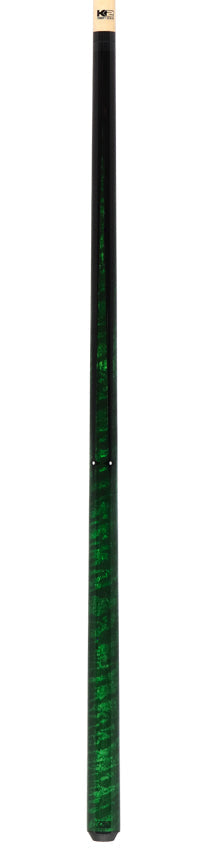 K2 KLSPGN Radial Pool Cue - Green Sneaky Pete with 11.75mm LD Shaft
