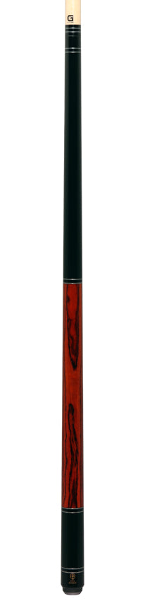 McDermott H552 H-Series No Wrap Pool Cue - Black with Cocobolo