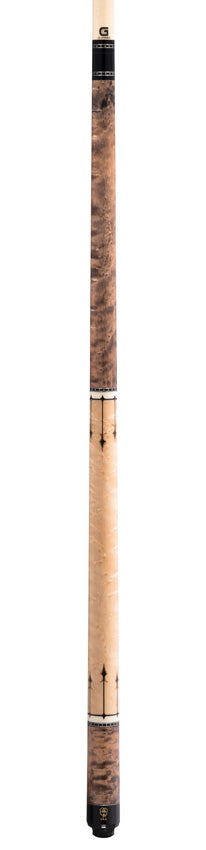 McDermott G415 G Series No Wrap Pool Cue - Double Washed Gray Stained Maple with Maple No Wrap Handle