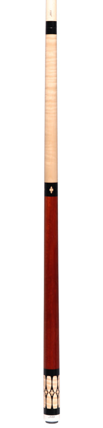 Joss Flame Birch with Bloodwood No Wrap Pool Cue - JC20-101