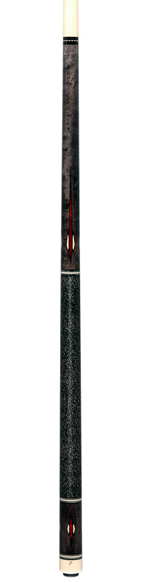 J Pechauer JP12T JP T Series Pool Cue - Smoke-Stained Maple with Red and Sim. Ivory Inlays with Irish Linen Wrap