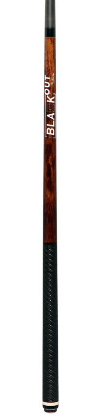 Jacoby JACBKOUTBCSGBR BlaCkOut Carbon Fiber Straight Break Cue - Brown with Wrap