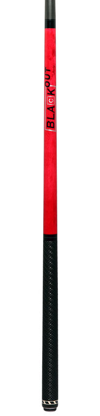 Jacoby BlaCkOut JACBKOUTSGRD Sport Wrap Carbon Fiber Break/Jump Cue - Red