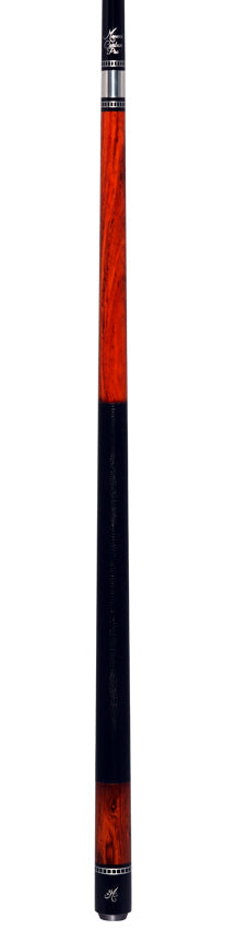 Meucci Exotic Wood Series EWSCBOC Pool Cue - Cocobolo Pool Cue with Lizard Leather Wrap and Carbon Shaft