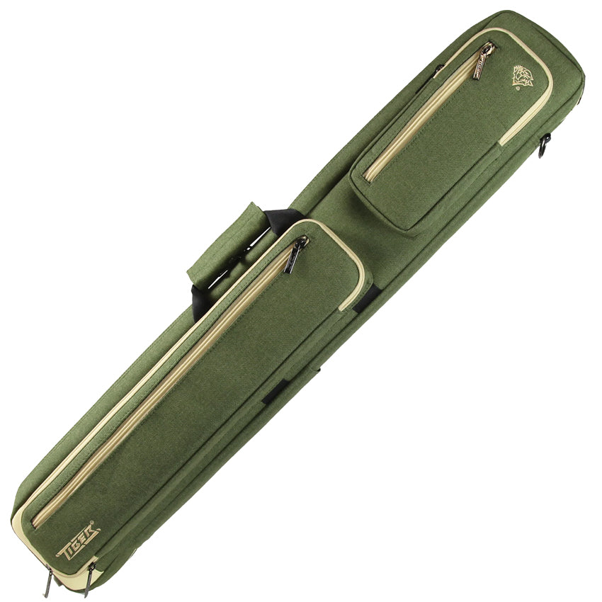 Tiger Canvas Green/Tan Soft Cue Case