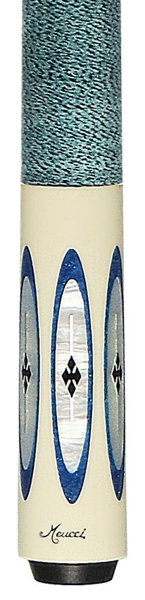 Meucci Ultra Piston UP-3 Pool Cue - German Elforyn and Metallic Blue Points with Pro Shaft - 2