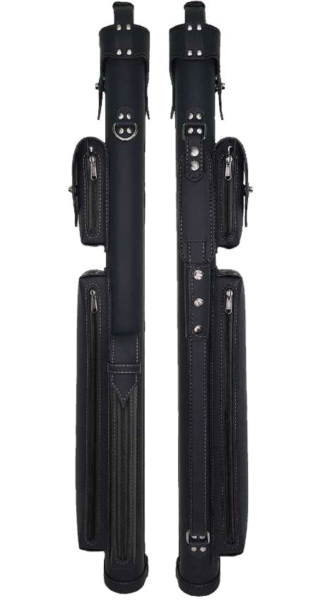 Holly Monochrome Series Pool Cue Case - Stitched Black
