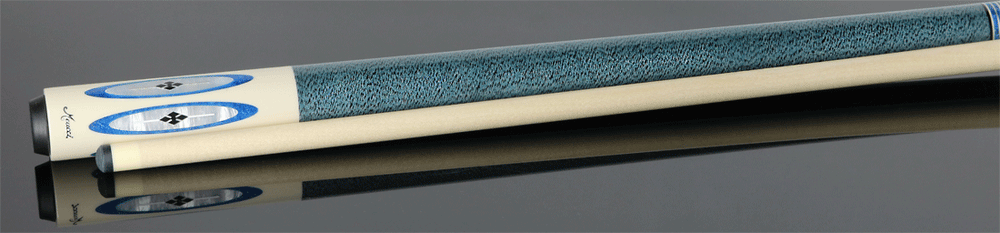 Meucci Ultra Piston UP-3 Pool Cue - German Elforyn and Metallic Blue Points with Pro Shaft -