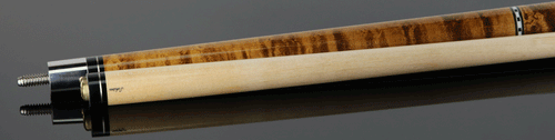 Schon STL1 Full Dark Stained Birdseye Maple Pool Cue - STL1SPBEDS2 3