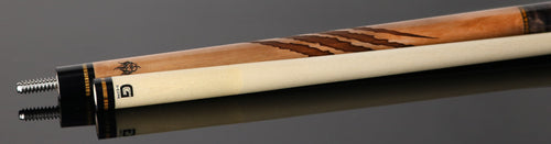McDermott G339 G Series No Wrap Pool Cue - Wildfire 3D Grizzly Bear with Gray-Stained Maple Wrap Handle 4