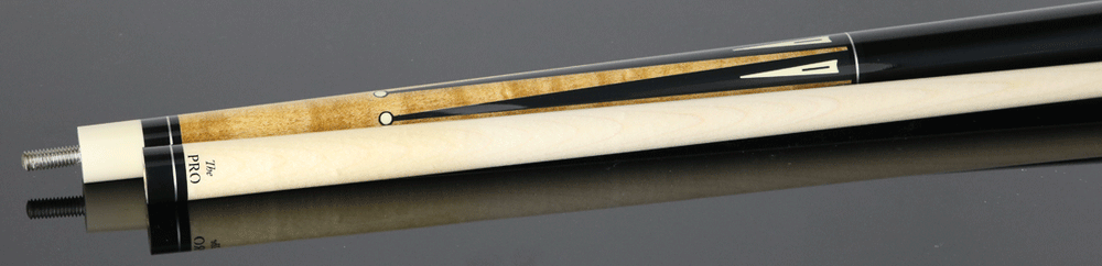 Meucci Starlight 1 SL-1 Pool Cue - Maple with Black Points with Pro Shaft