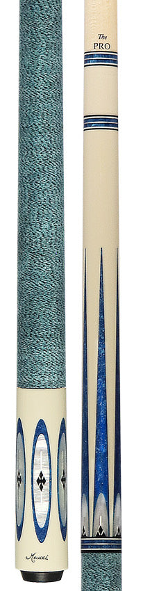 Meucci Ultra Piston UP-3 Pool Cue - German Elforyn and Metallic Blue Points with Pro Shaft - 5