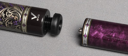 EVO Beast Amethyst Lion Leather Wrap Pool Cue Maxbing Edition 6