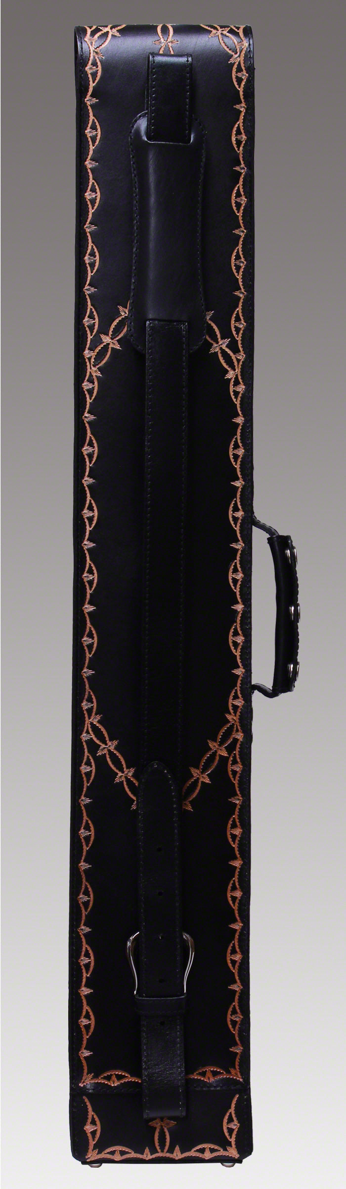 Instroke 2x4 FIT-A Black Hand Tooled Pool Cue Case