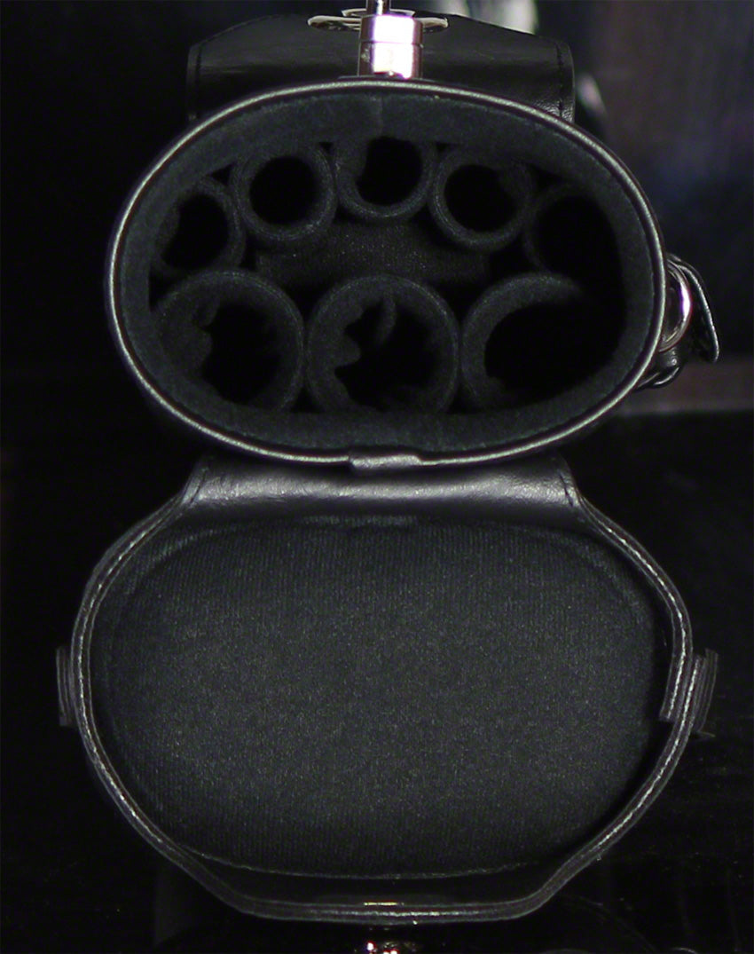 Instroke Leather Cowboy Series 3x5 Hard Cue Case - Black/White