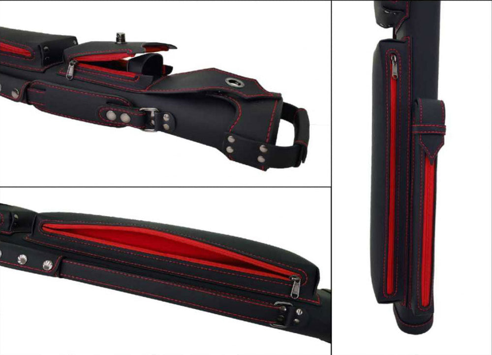 Holly Spectrum Series Pool Cue Case - Ruby Stitched