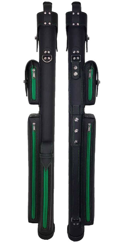 Holly Spectrum Series Pool Cue Case - Emerald Stitched