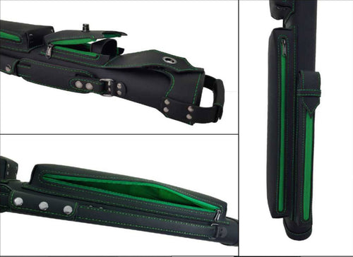 Holly Spectrum Series Pool Cue Case - Emerald Stitched 3