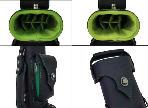 Holly Spectrum Series Pool Cue Case - Emerald Stitched 4