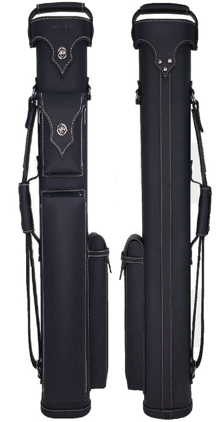 Holly Monochrome Series Pool Cue Case - Gray Stitched 2