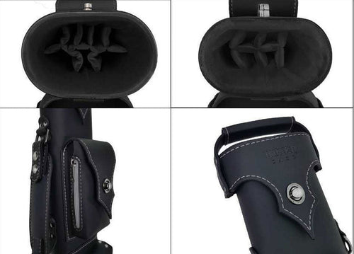 Holly Monochrome Series Pool Cue Case - Gray Stitched 4