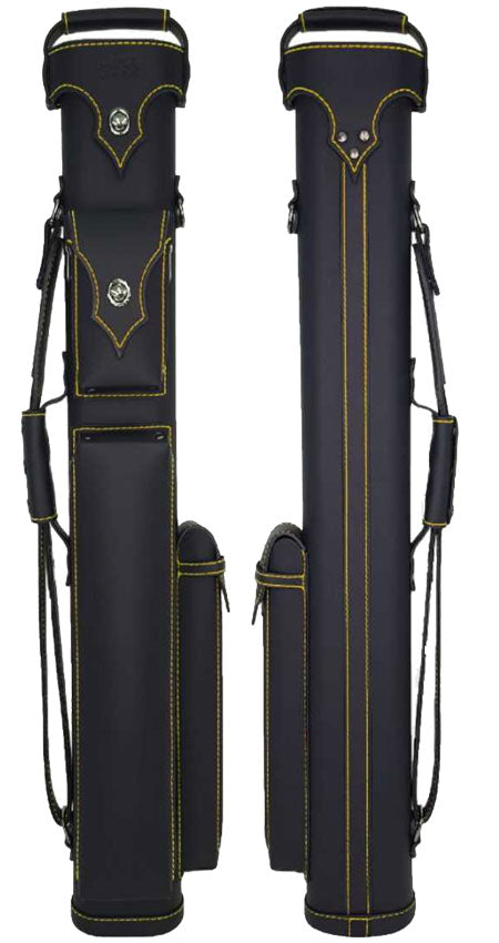 Holly Spectrum Series Hard Pool Cue Case - Citrine Stitched 2