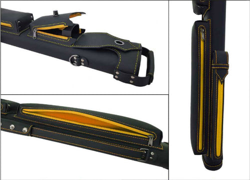 Holly Spectrum Series Hard Pool Cue Case - Citrine Stitched 3