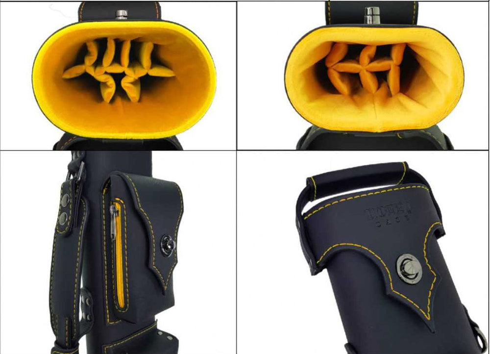 Holly Spectrum Series Hard Pool Cue Case - Citrine Stitched