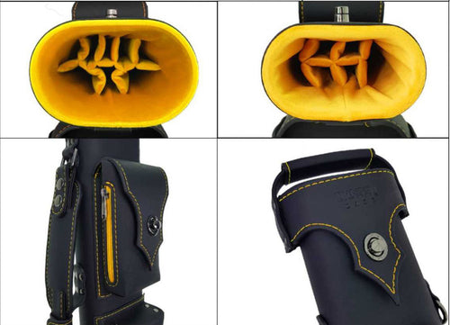 Holly Spectrum Series Hard Pool Cue Case - Citrine Stitched 4
