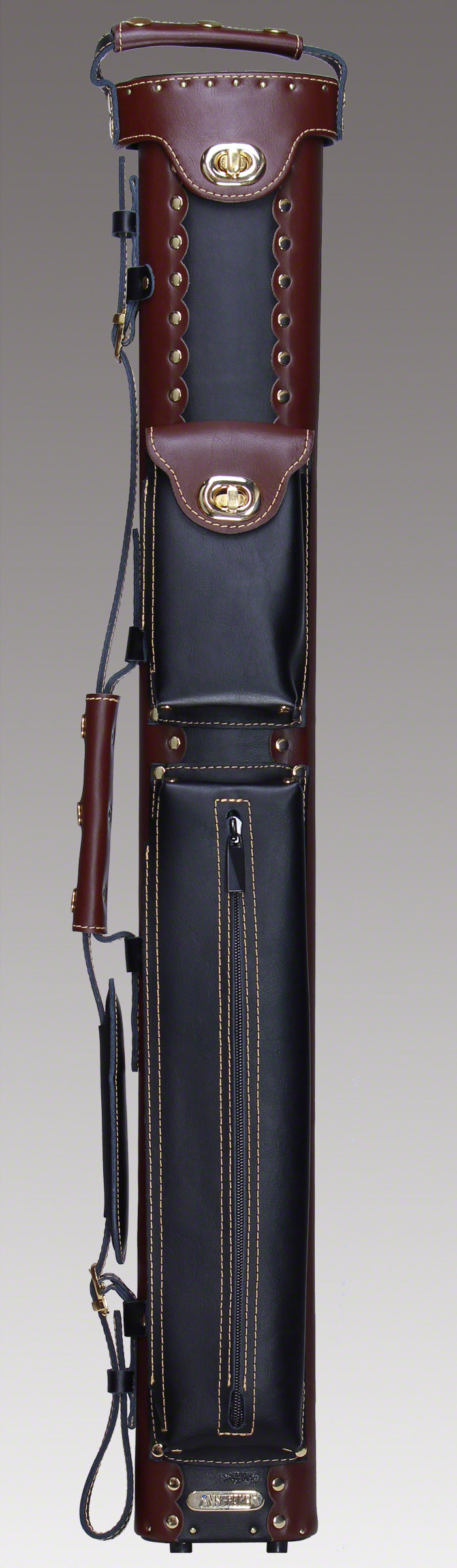 Instroke 3X5 Chestnut/Black Leather Cowboy Cue Case