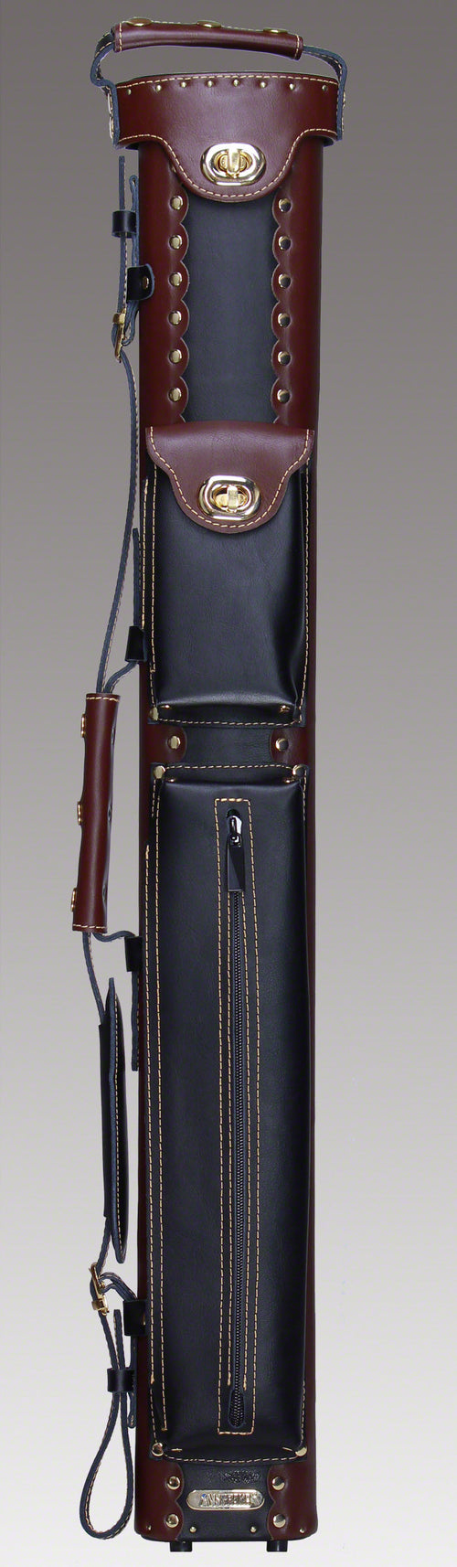 Instroke 3X5 Chestnut/Black Leather Cowboy Cue Case