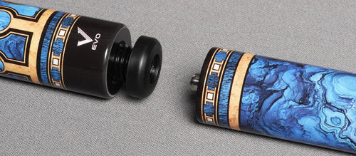 EVO Luna Sapphire Gate Leather Wrap Pool Cue Maxbing Edition 7