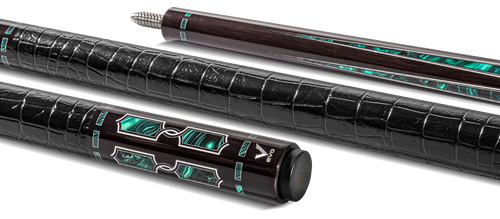 EVO Luna Malachite Eclipse Leather Wrap Pool Cue 2