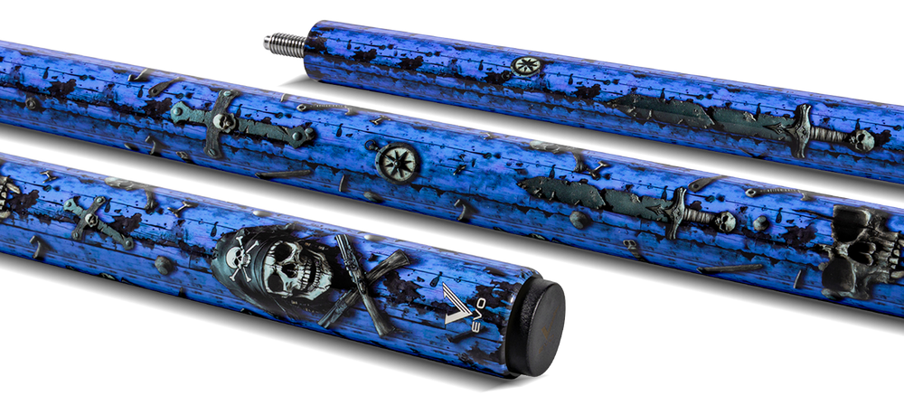 EVO Pirate Series Sea Wrath No Wrap Pool Cue